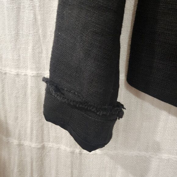 Maje Women's Ahead Quilted Linen Lambskin Moto Blazer Jacket - Picture 6 of 9